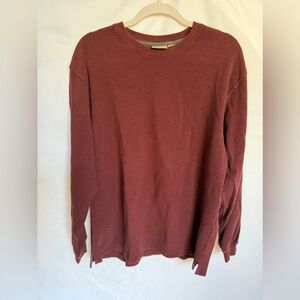 LLBean Men’s Burgundy long sleeve thermal shirt size XL